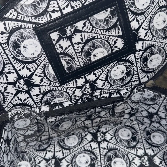 Kreepsville Black Coffin-Shaped Handbag with Skeleton Design - Picture 12 of 12